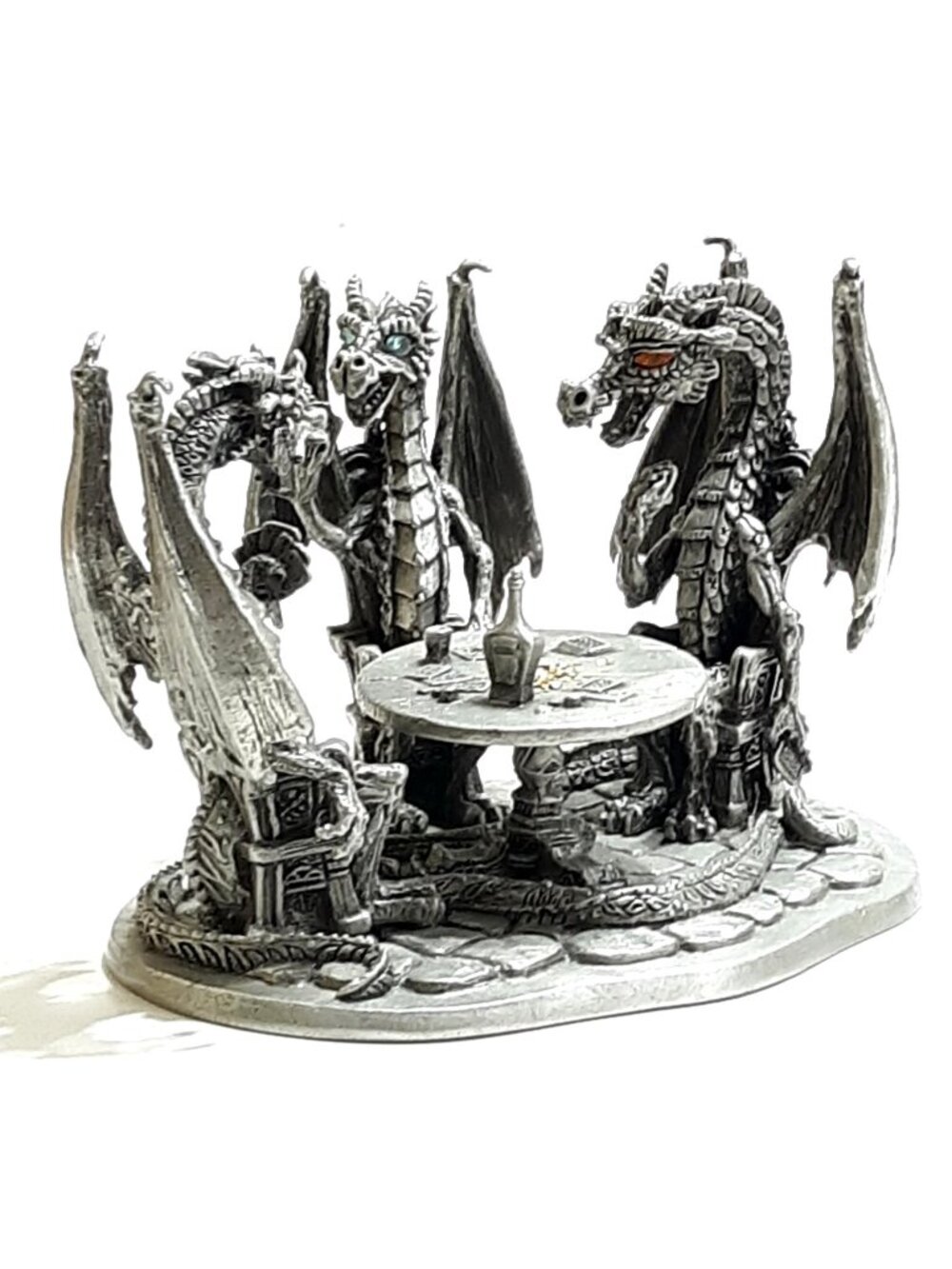 Rawcliffe Pewter Dragon The Cheaters 2001 Signed USA #1111072 Texas Holdom Poker